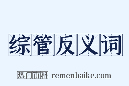 综管反义词是什么意思的图片